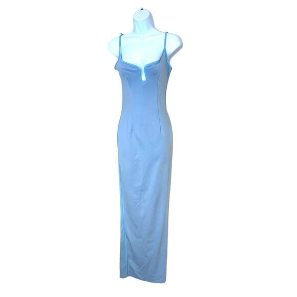 Superdown Baby Blue Sporty Maxi Dress XS Tank Bodycon Bloquette Ruby $88 NEW - Picture 4 of 8